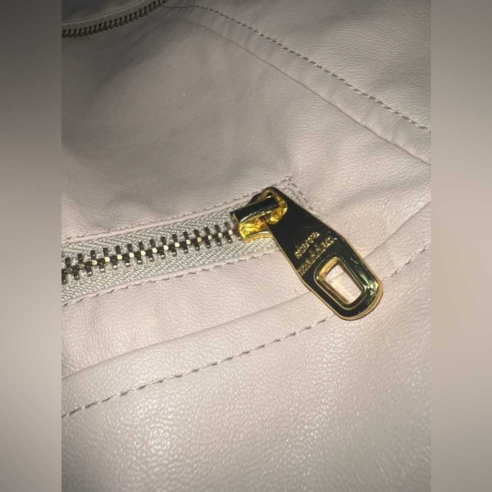 STEVE MADDEN leather jacket stylish light pink jacket medium. Zippers. Cute - Picture 9 of 16